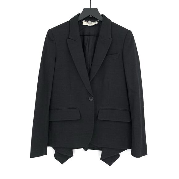 Stella McCartney Jackets & Blazers - STELLA MCCARTNEY Puplum Wool Blazer Black 42